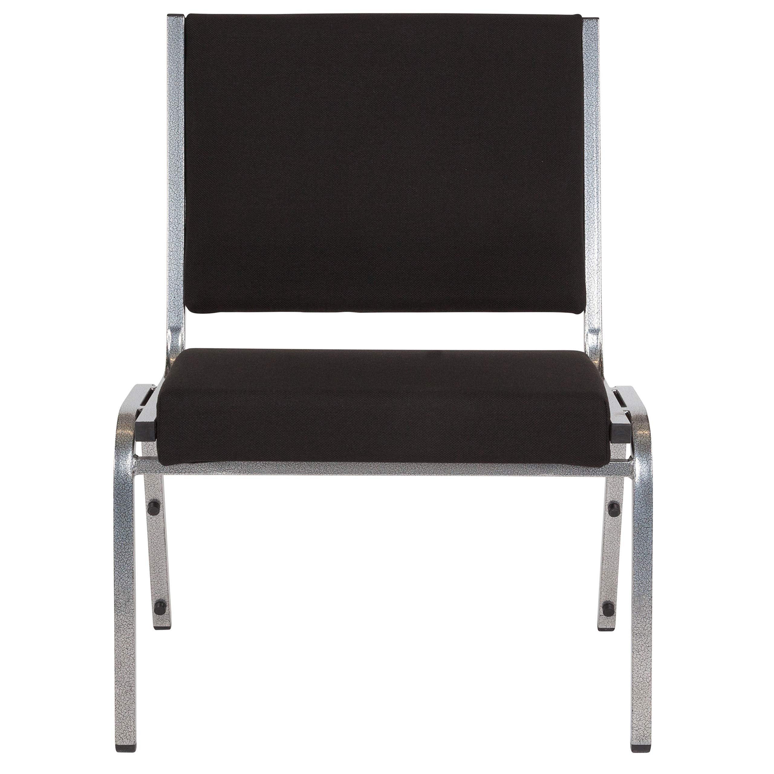 Bizchair 950 Lb. Rated Black Fabric Bariatric Medical Reception Chair, 26.5 inches W x 23.5 inches D x 34 inches H