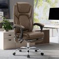 Malol Massage Office Chair with Heat and Footrest, 300 Lbs Easy Assembly Leather Desk Chair -3-level 65°c Targeted Heating, Big and Tall