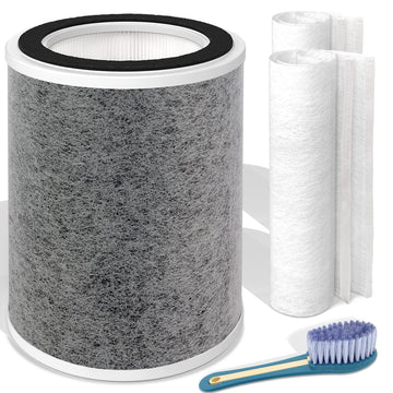 Leemone True HEPA HP201 HP202 Filter Replacement for Shark HP200 Series & HC501 HC502 UA205 Air Purifier MAX, 3-in-1 H13 Grade Filter, Part # HE2FKBAS, HE2FKBASMB