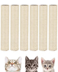 BNOSDM 6 Pack 15”x2.75” M8 Cat Tree Scratching Post Replacement Parts for Indoor Cats Tower Rope Scratch Poles Refill Sisal Pole Part for Refurbishment Accessories Spare