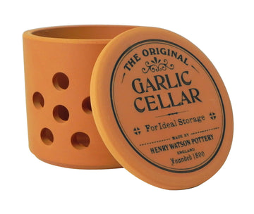 Henry Watson - Garlic Keeper - Terracotta - Made in England - 4.25 inches x 4 inches