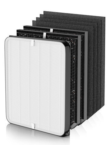 3500 Replacement Filter Compatible with Air Doctor 3000, 3500 & 3500i Air Purifiers – 1 High-Efficiency Filter, 2 Carbon/VOC Filters, and 4 Pre-Filters – Compare to Part # ADF3001, ADF3002 & ADF3003