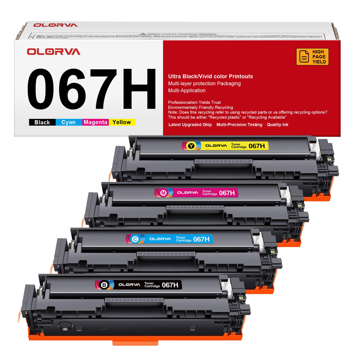 067H Toner Cartridge Set - MF656Cdw MF654Cdw Toner Replacement for Canon 067 067H, for Canon MF656cdw Toner Cartridges, for Color ImageClass MF656Cdw LBP632Cdw MF654Cdw MF653Cdw LBP633Cdw (4 Pack)