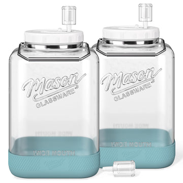 Dwbligt Large Fermentation Jars with Airlock, 2 Gallon Glass Jar with Lid