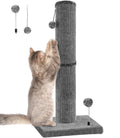 Carpet Craft Cat Scratching Post Heavy Duty for Indoor Large Cats and Adult Cats,Tall and Thicked Carpet Cat Scratcher Furniture Protector Cat Tree Tower with Interactivity Balls,Grey