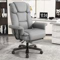 Gyi 160 Reclining Office Chair with Footrest, Big & Tall Desk Chair, Grey