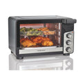 Hamilton Beach Easy View XL Toaster Oven with Sure-Crisp® Air Fry, 6 Slice Capacity, Black with Stainless Steel Accents, R31460 (Renewed)