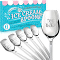 Ice Cream Spoons Stainless Steel - Dessert Spoons Set of 6