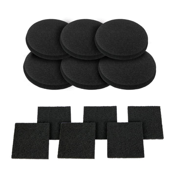 12 Pieces Counter Top Activated Carbon Compost Bin Filters - Extra Thick Indoor Pail Replacement Charcoal Caddy Filters Refill, 0.4" Thickness