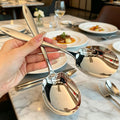 2pcs Plus Size Stainless Steel Long Handle Serving Spoon – Durable & Thickened Design for Home, Hotel, Canteen & Restaurant Use - Steel