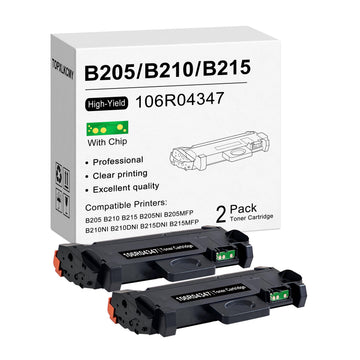 B205/ B210/ B215 (2-Pack, High Yield) Black Toner Cartridge Replacement for Xerox B205 B210 B215 B205NI B205MFP B210DNI B215DNI B215MFP - 106R04347