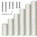 Catry Cat Scratching Post Replacement, 6-20 Inch Multi-Option Posts, Universal Replaceable Post for Feline Home Repair/Refresh with M10/M8 Screw Kit, Natural Sisal Rope, DIY Cat Tree