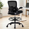 Areshark Drafting Chair - Ergonomic Tall Office Chair with Lumbar Support and Flip-up Armrests - High Standing Desk Chair Breathable Mesh with