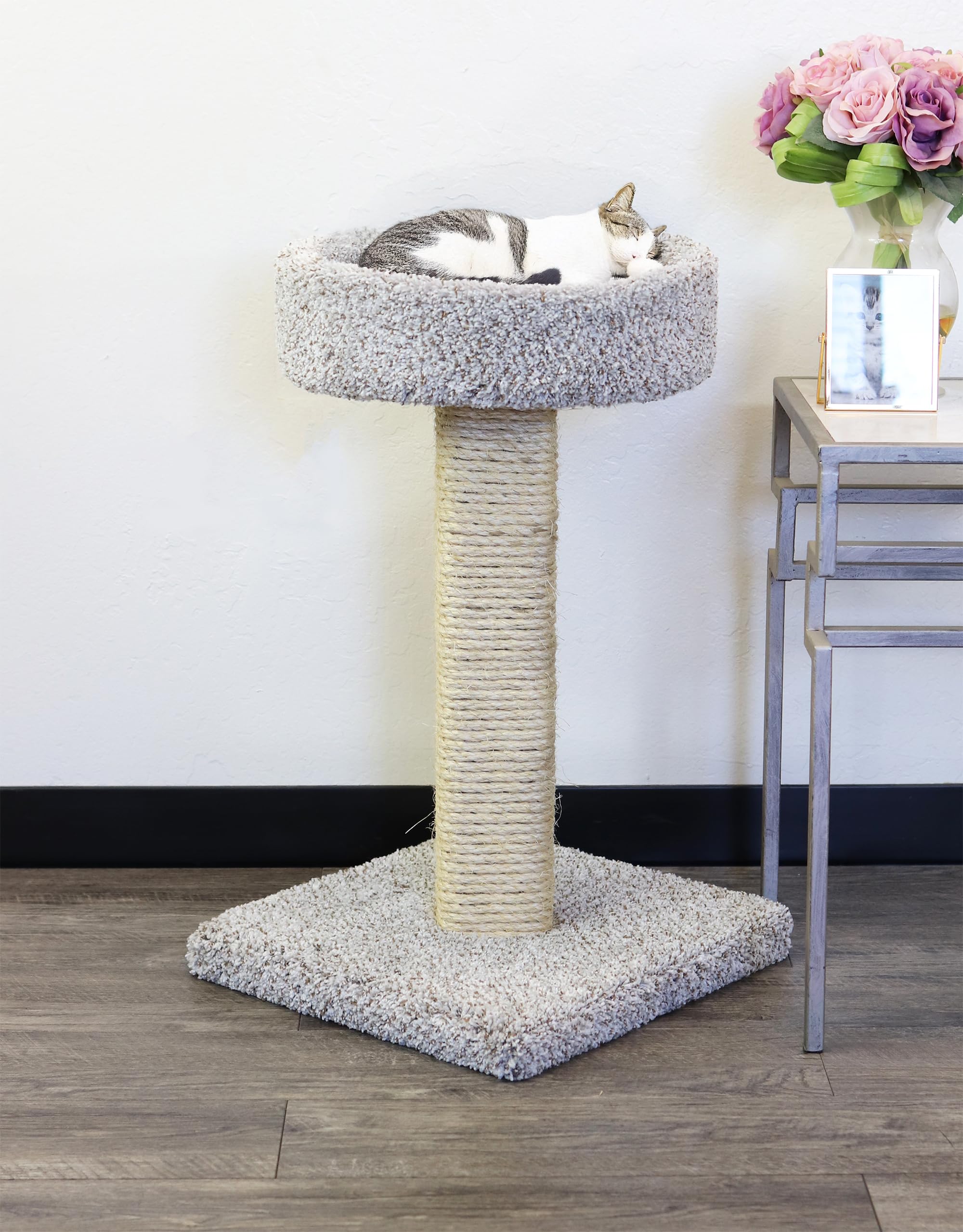 New Cat Condos Cat Scratching Post with Sleeping Perch