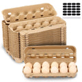 25-Pack Empty Egg Cartons 12 Count,Natural Paper Pulp Egg Cartons Bulk for Fresh Eggs Storage,Reusable Cardboard Eggs Holder for Farm, Kitchen, Organizing & Transport