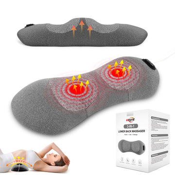 USUIE Electric Lumbar Support Pillow, Lower Back Massager for Pain Relief