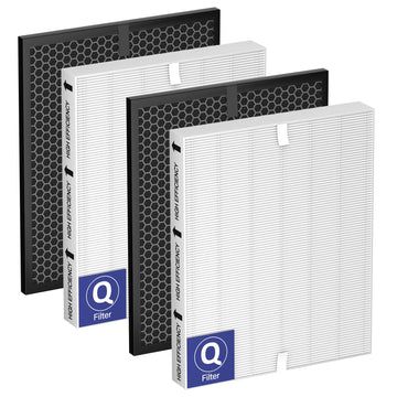 Improvedhand 5510 5520 Replacement Filter Q Compatible with Winix 5510 5520 PlasmaWave Air Purifier, Main Filter and Activated Carbon Filter Comon Pack?Set of 1, Replace Part # 1712-0123-00