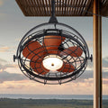 23" Waterproof Outdoor Ceiling Fan with Light, Outdoor Hanging Fan for Patio, 6-Speed & 3 CCT LED, Caged Ceiling Fan with Smart APP & Remote Control, Perfect for Gazebo, Pergola, Canopy
