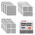 Secopad 14 Sheets Window Screen Patches Repair Kit, Black 3 Sizes Window Screen Repair Kit for Mesh Screen Door, Strong Adhesive Fiberglass Quick Screen Repair Tape