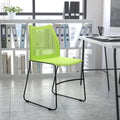 Flash Furniture Hercules Stack Chair with Air-vent Back, Green, Set of 1
