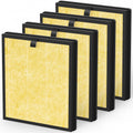 4 Packs AP303 AP304 Replacement Filter Compatible with DAYETTE ? FRESHDEW AP303 AP304 Air Cleaner Purifier, Pet Filter, Yellow