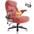 Fabric 700lbs Big and Tall Office Chair, Ergonomic Heavy Duty Executive Cloth Office Chair with 5d Flip Arms & Adjustable Lumbar Support & Dual