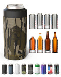 Frost Buddy Universal Can Cooler - Fits all - Stainless Steel Can Cooler for 12 oz & 16 oz Regular or Slim Cans & Bottles - Stainless Steel (Mossy Oak Bottomland)