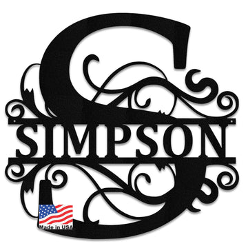 Thick letter Monogram,Personalized Metal Monogram, Wedding Gift. Family Name Sign, Outdoor Name Sign, Anniversary, Last Name Sign,Front Door
