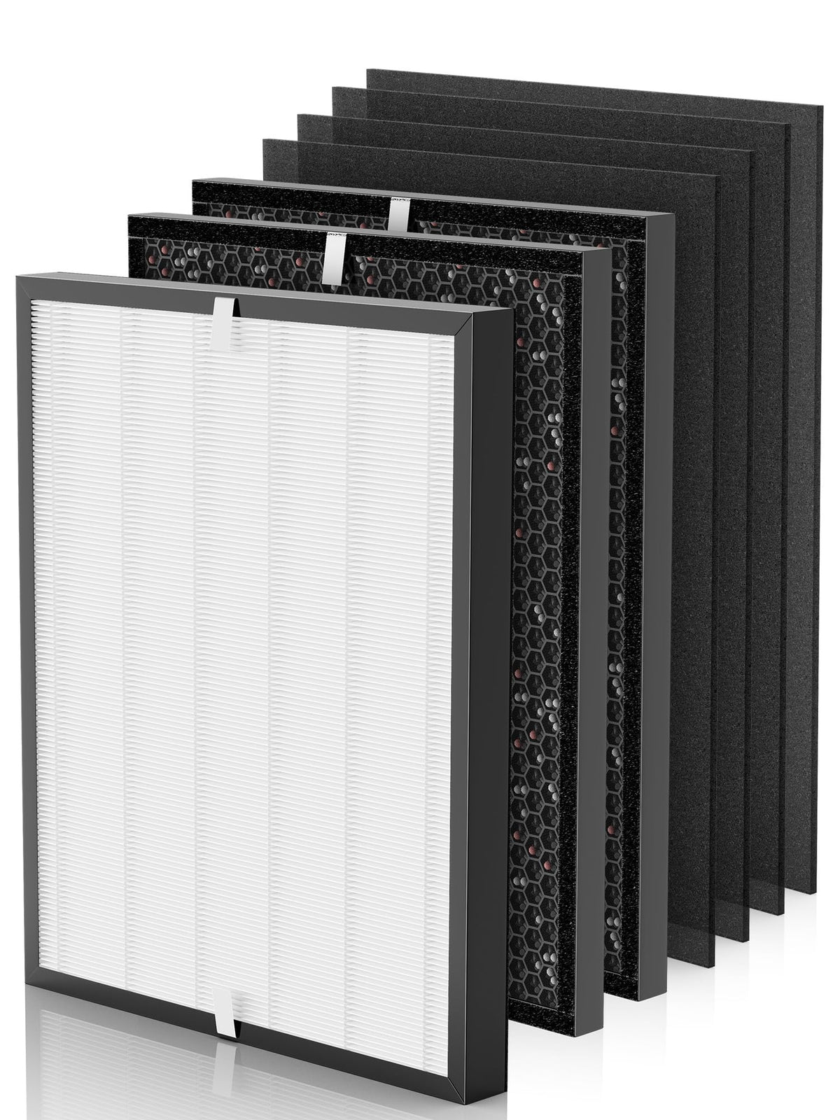 Generic 3000 Replacement Filter Compatible with Air Doctor 3000 Air Purifier, 1 Premium Filter + 2 Activated Carbon Filters + 4 Pre-Filters (Not for AD3500)