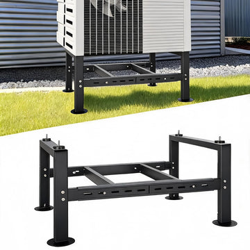 POPMOON Mini Split Stand for 24000-60000 BTU Ductless Heat Pump, Mini Split Stand Ground Mount Adjustable Length 29.5" to 45.3", Heavy Duty 700 Lbs Mini Split Condenser Stand