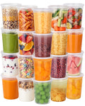 72 Sets (144-Piece) Deli Containers with Lids, 32oz X 72 Set Each, Leak-Proof & BPA Free Airtight Takeout Plastic Food Storage Containers for Soup, Meal Prep,Microwave/Freezer Safe