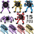 15PCS Easter Gift Robot Fidget Spinner Transformable Chain Toy for Kids Adults, Stretchy Robot Deformable Sensory Toy, Hand Spinning Desk Toy Gadget, Birthday Gift Classroom Prizes Party Favor Supply