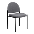 Flash Furniture Tania Comfort Gray Fabric Stackable Steel Side Reception Chair, Set of 1