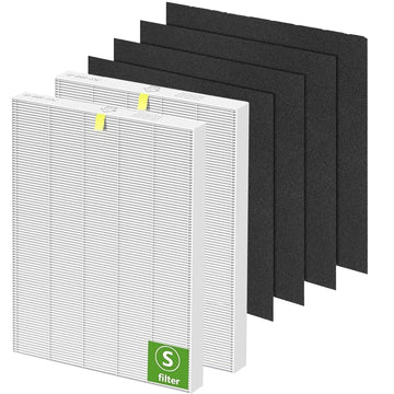 2 Pack C545 Replacement Filter S Compatible with Winix C545 Air Purifier, H13 True HEPA Filter with 4 Activated Carbon Pre-Filters, Compatible Replacement for Parts 1712-0096-00 & 2522-0058-00