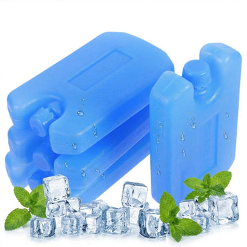 TOYANDONA Reusable Ice Packs for Air Conditioner Fans 4-Pack Portable Ice Box Cooling Blocks 4.72X2.95X0.78In Efficient Cooler Packs for Home Office Use