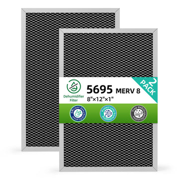 5695 Washable Filter MERV 8 Compatible with AprilAire Whole-House Dehumidifiers, Models 1820 1820Z E070 E070KZ E070KZM E070N E070T E070Z,2 Pack