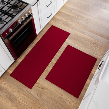 Ottomanson Kitchen Rug Set of 2 – 24x60/24x36 Non-Slip Runner and Doormat