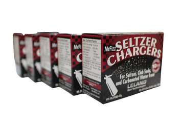 MrFizz Sod, Leland Mr Fizz Seltzer 8g CO2 Charger 50PK Compatible with All 1 Liter/Quart Soda Siphons, Silver (LS-50)