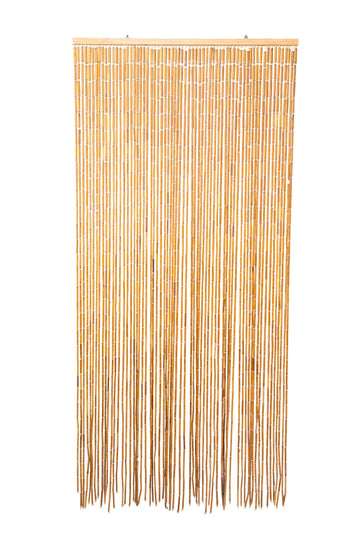 TACHILC Boho Wood Beaded Door Curtain, Handmade Bamboo Bead Curtain for Doorway, Closet & Room Divider, Natural Home Decor, 35.5 x 78 in