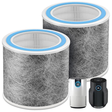 2 Pack HP102 Replacement Filter, Compatible with Shark HP102/HP102PET/HC450/HC451/HC452/HC455 /HP132/HP152 Air Purifier, True Filter for 99.97% of Particles Part Number #HE1FKPET,HE1FKBAS