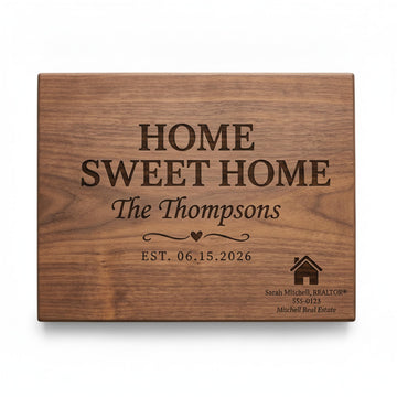 Personalized Realtor Cutting Board – Made in USA, Add Your Logo, Perfect for Real Estate Closing Gifts, Housewarming gifts, Corporate Gifts, Client Appreciation Gifts