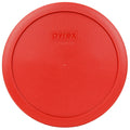 Pyrex 7402-PC Poppy Red Food Storage Replacement Lid (This Lid Fits the Pyrex 7402 6-Cup SCULPTED MIXING BOWL and 7203 7-Cup Glass Bowl) - Made in USA