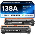 138A Black Toner Cartridge 2-Pack with chip Compatible Replacement for HP 138A 138X W1380A W1380X Toner Works with HP LaserJet Pro MFP 3101fdw 3001dw All-in-One Laser Printer 3101fdwe 3001dwe 3001fdw