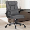 Ergonomic Office Chair Flip Up Arms Lumbar Support Home Desk Swivel Chair, Middle, Grey