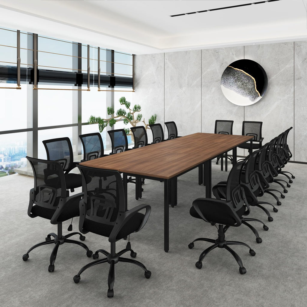 Bonzy Home Ergonomic Conference Room Chairs Set of 10, Rolling Office Chairs with Wheels, Mesh Computer Desk Chair with 360°swivel, Height