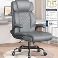Cyzena Office Chair-executive High Back Breathable Big and Tall Office Chair Flip-up Armrests Lumbar Support-ergonomic Leather Rolling Swivel