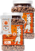 (2 Pack) 20 oz Original Crunch Chicken Cat Treats with AuroraPet Wipes