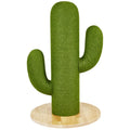 Cat Scratching Post with Solid Wood Base,27.55" Hx17.71 Lx17.71 W Tall Scratching Posts for Indoor Cats Adults,Cactus Thick Columns,Durable Lambswool and Jute,Large Scratcher Post (Small)