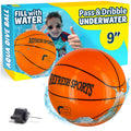Aqua Dive Ball 9" Basketball – Underwater Pool Game for Kids All Ages – Fun Water Toy to Dribble & Shoot – Great for Outdoor Pool Parties & Summer Water Game Fun – Birthday Gift for Boys & Girls