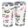 Golf Gifts for Women Golfers, Funny Pink Golf Tumbler for Female Golfer, Unique Golfing Gifts For Women - Golfing Travel Mug, Christmas, Ladies Golfer Mothers Day for Mom, Girlfriend